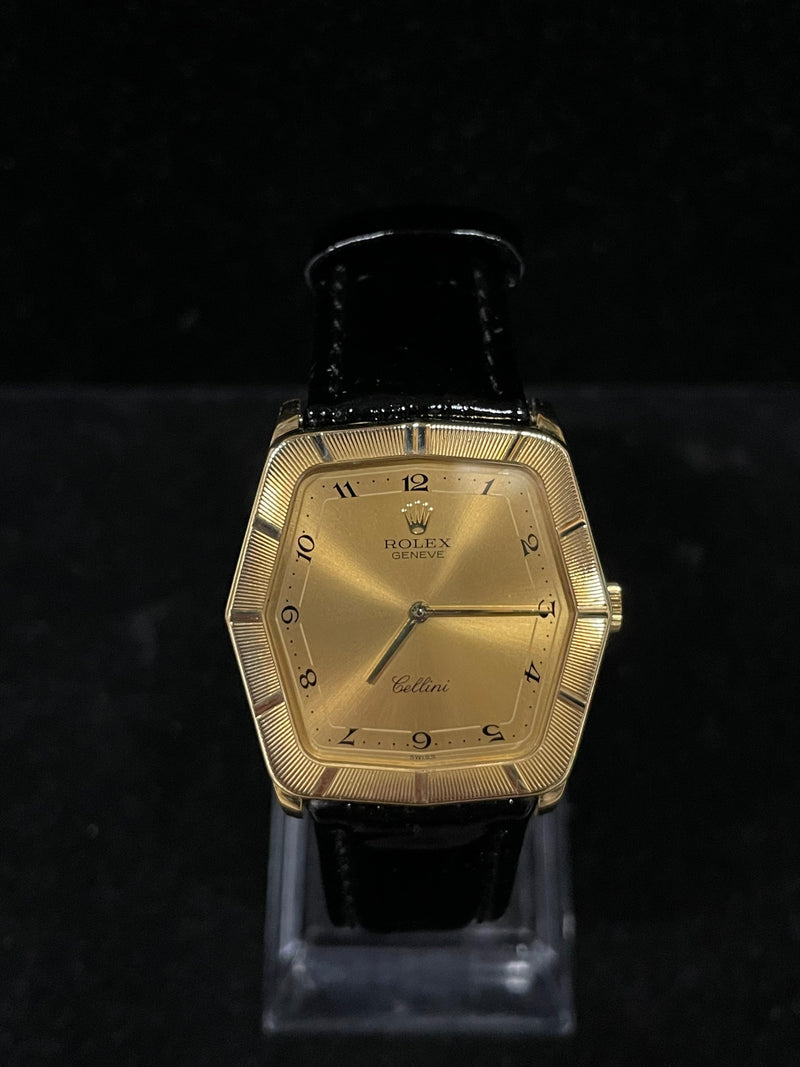 Rolex Cellini 18K Gold Rare Watch with Black Arabic Numerals - $20K APR w/ COA!! APR 57