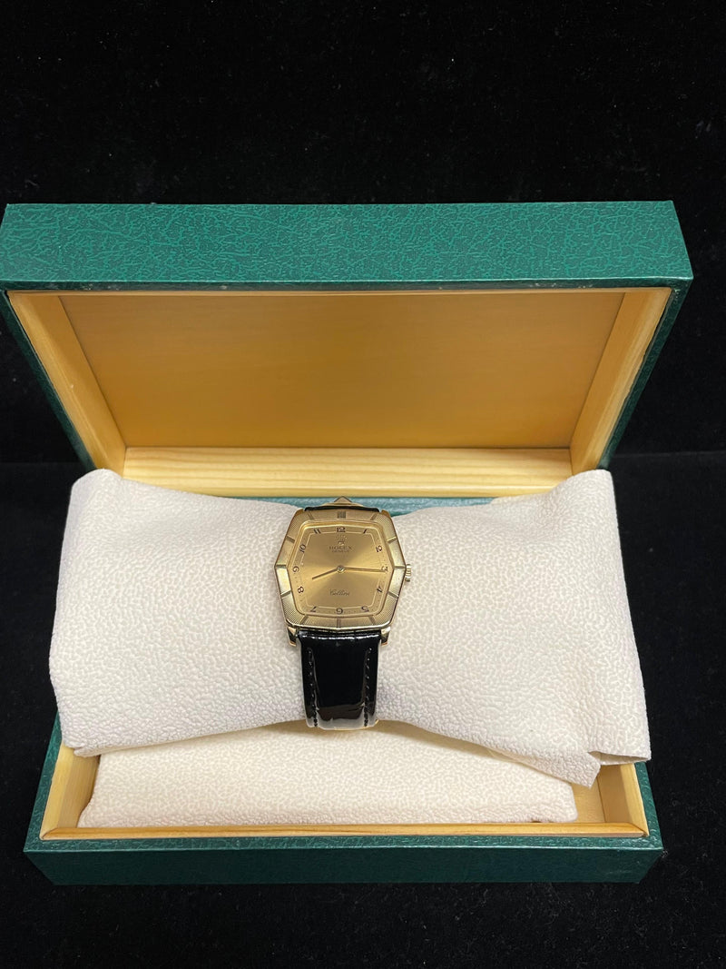 Rolex Cellini 18K Gold Rare Watch with Black Arabic Numerals - $20K APR w/ COA!! APR 57