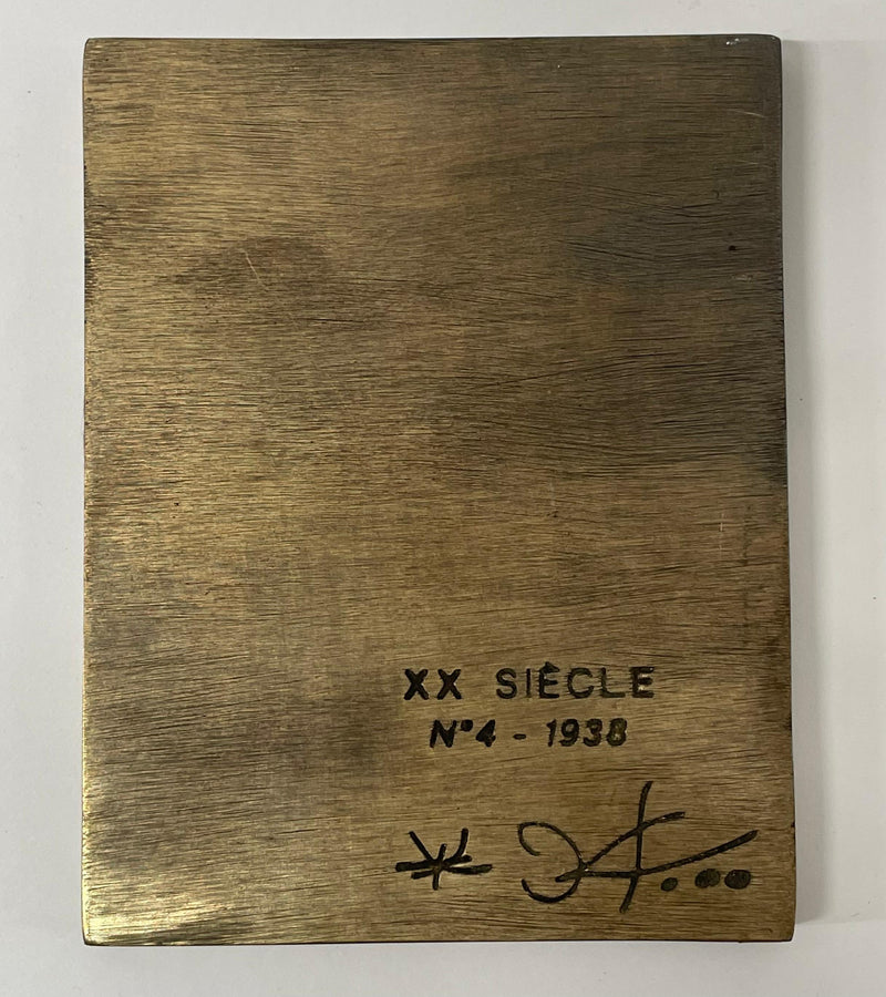 Rare Joan Miró Bronze Plaque, "XXe Siècle No. 4" (1938) - $6K APR w/ CoA! APR 57