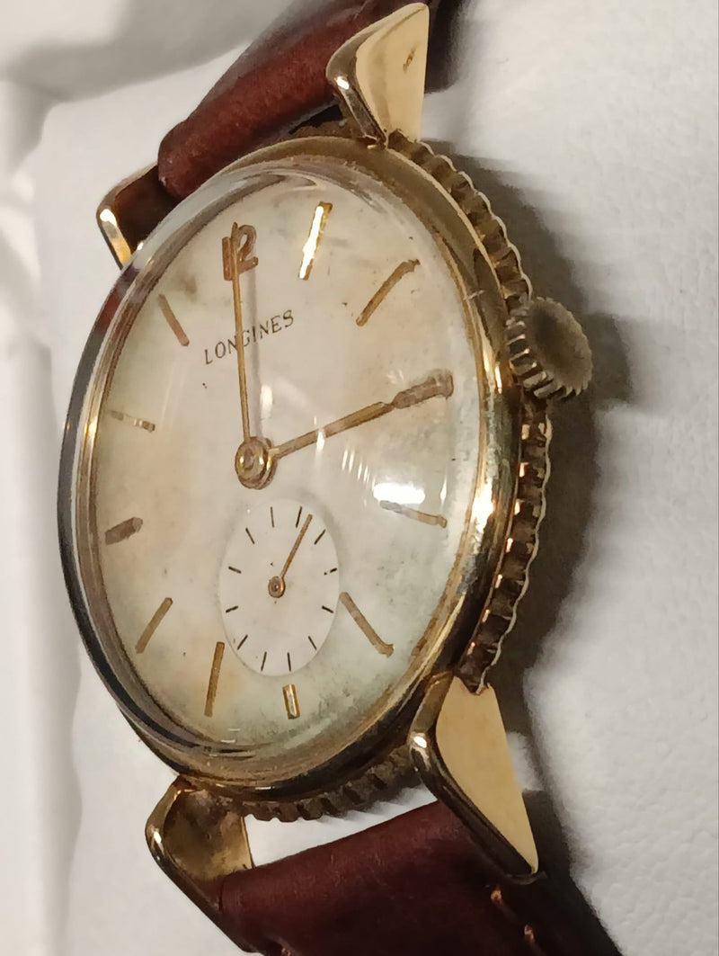 Longines Vintage 1940s Solid Gold Men's Wristwatch-$16K APR w/ COA!!!!!!!!!!!! APR57