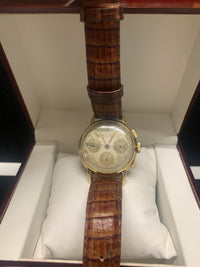 Mathey Tissot 14K Yellow Gold Chronograph Vintage c. 1940's - $20K APR w/ COA!!! APR57