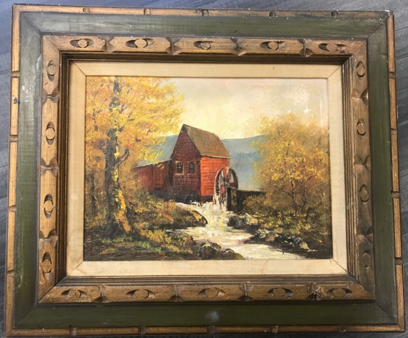 Vintage Rare Set of (2) Oil Paintings store on