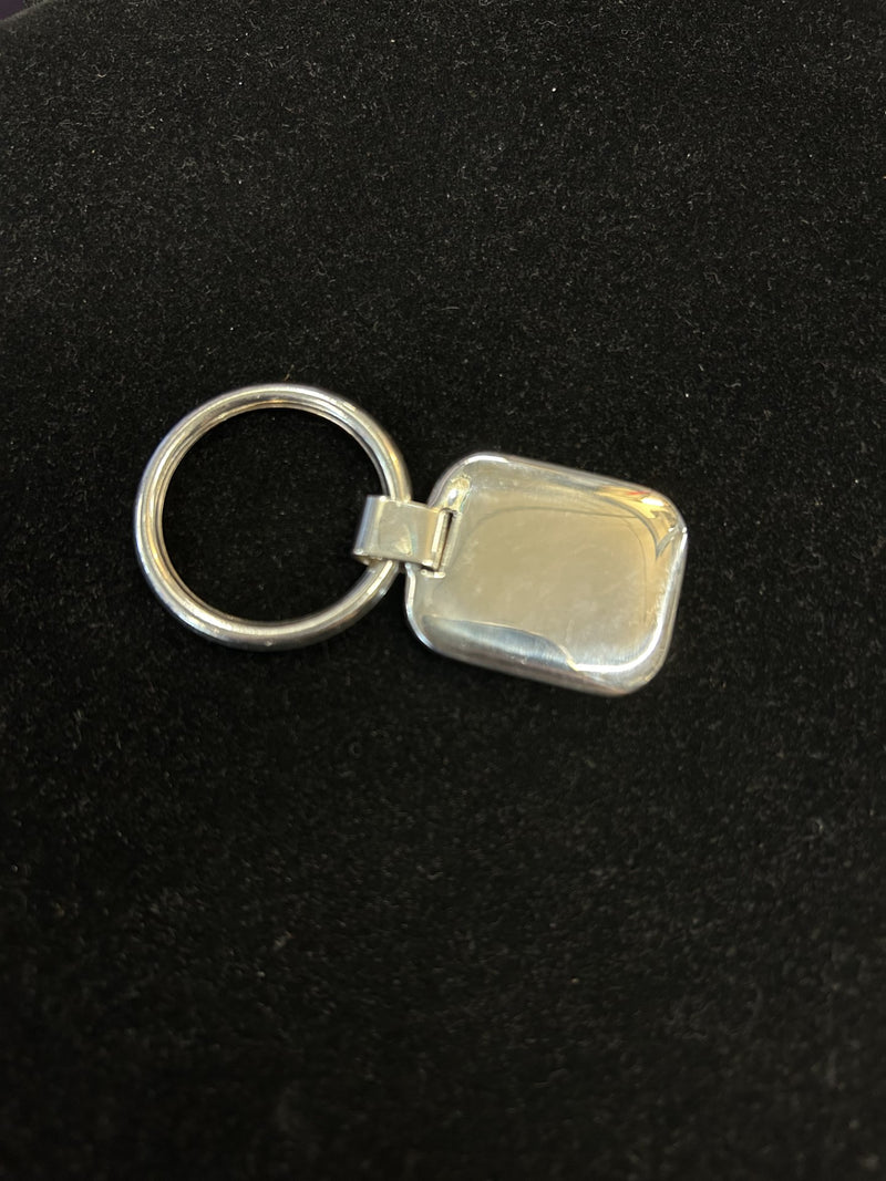 Engravable Sterling Silver Keychain