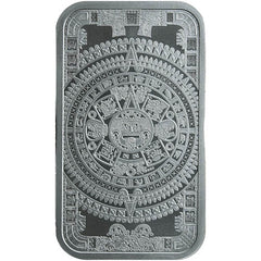 1 oz Aztec Calendar Silver Bar (New)