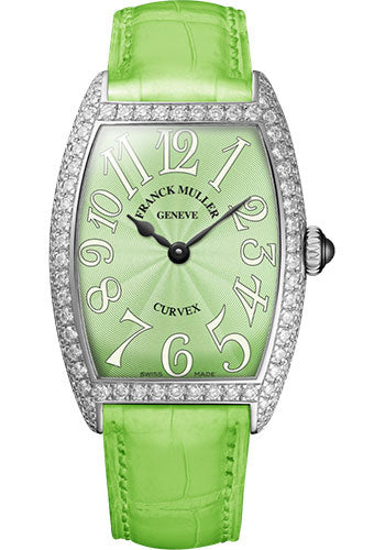 Franck Muller 18K WG Model 1752 QZ D OG PASTEL GREEN APR57