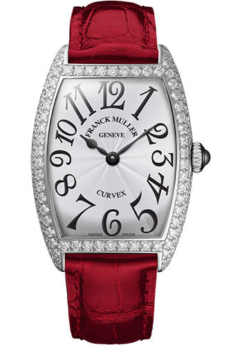 Franck Muller 18K WG Model 1752 QZ D OG WHITE RED APR57