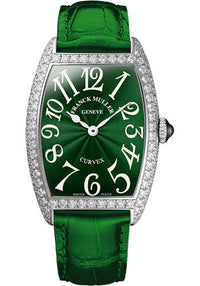 Franck Muller 18K WG Model 1752 QZ D OG GREEN APR57