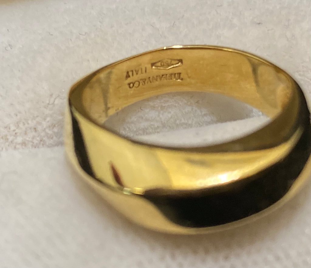 Tiffany & Co. Vintage Design 18K Yellow Gold Geometric Band Ring - $6K