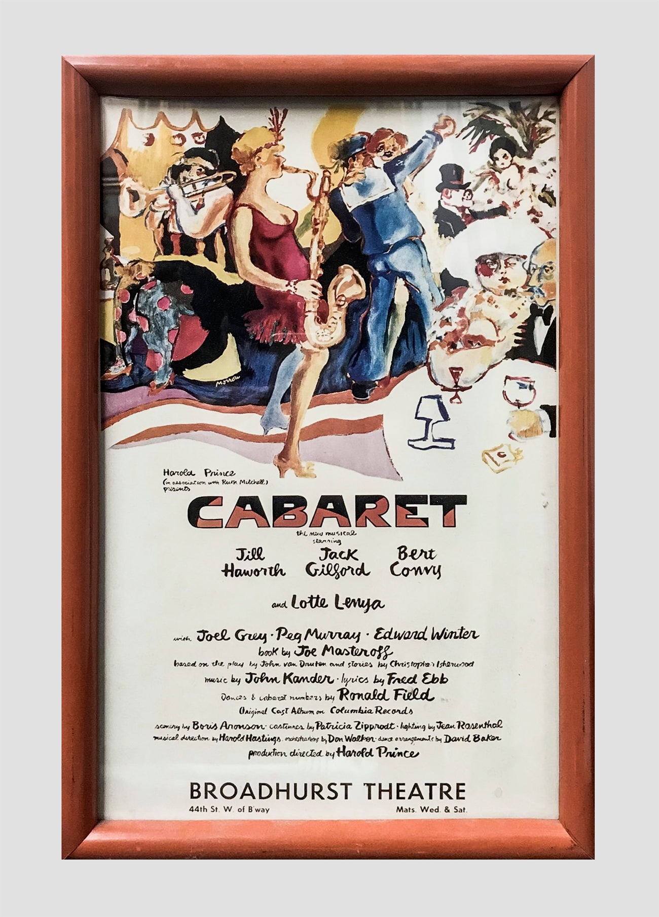 Kander & Ebb, Original Vintage 1966 Cabaret Window Poster