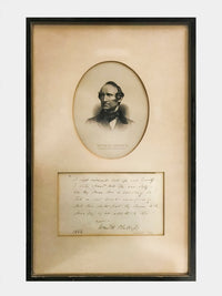 WENDELL PHILLIPS Handwritten Poem with Lithograph, 1864 - $2K Appraisal Value! APR 57