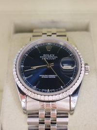 ROLEX Oyster Perpetual Datejust w/ Blue Sapphire Dial - $16K APR Value w/ CoA! APR 57