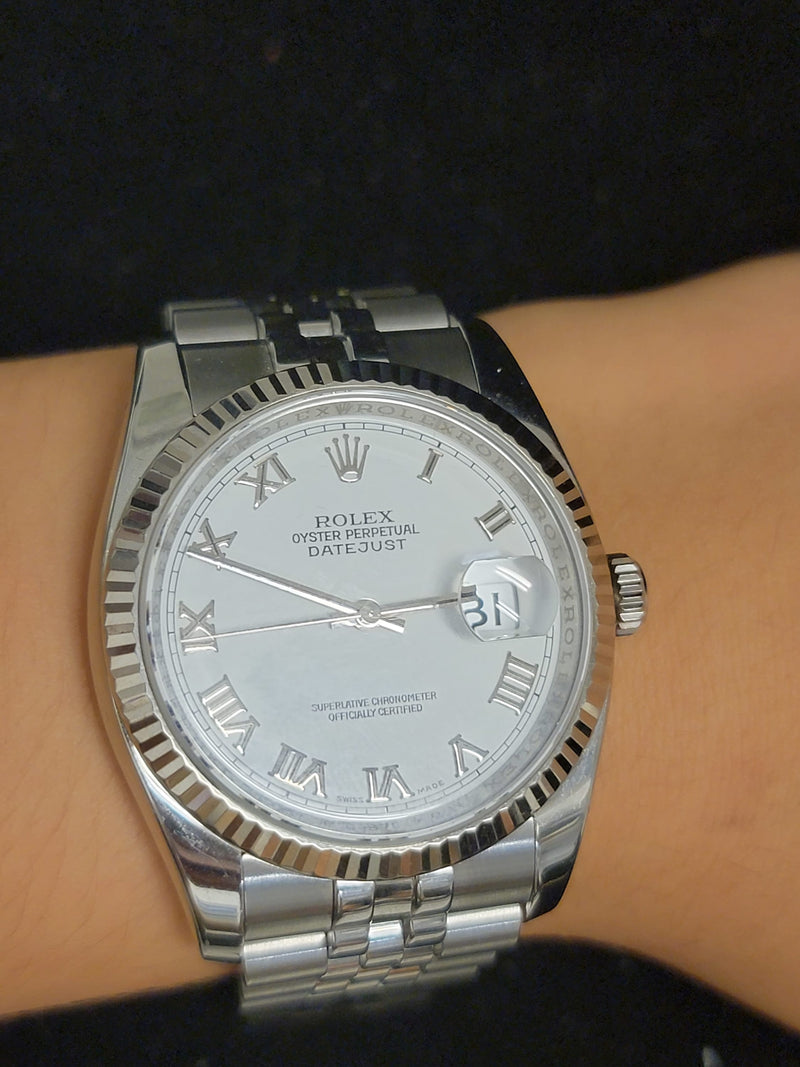 ROLEX Datejust Watch w/ White Enamel Dial - $20K APR Value w/ CoA! APR 57