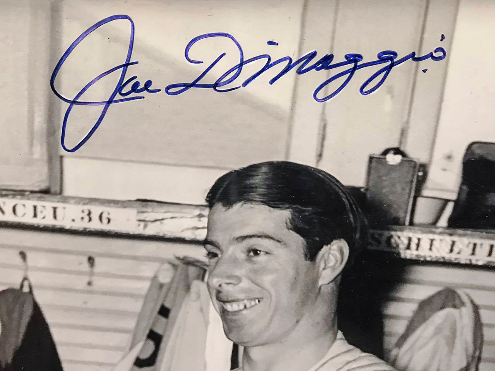 Joe shops Dimaggio Autographed Photo Custom Wood Frame 1999 COA