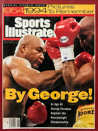 George Foreman Framed Autograph with1994 Sports Illustrated Cover - $3K APR Value w/ CoA! APR 57