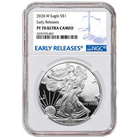 2020-W 1 oz Proof American Silver Eagle NGC PF70 UCAM ER APR 57