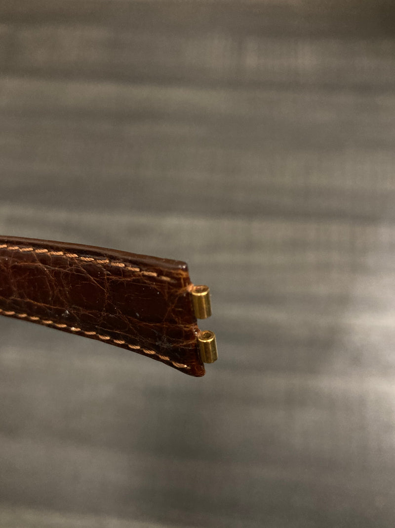 OMEGA Brown Crocodile Watch  w/ Screw Lugs - $800 APR VALUE w/ CoA! ✓ APR 57