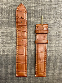 CARTIER Brown Padded Crocodile Leather Watch Strap - $800 APR VALUE w/ CoA! ✓ APR 57