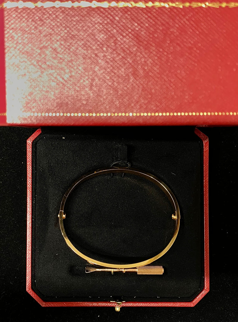 CARTIER Love Bracelet 18K Rose Gold Brand New in Box 9K Appraisal Value