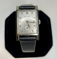 Gruen Curvex, solid 14k white gold, diamond dial circa 1940s $10K APR w COA! APR 57