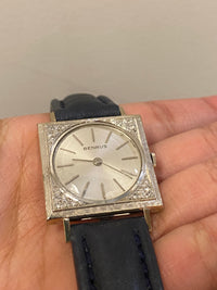 Benrus Mens Watch Solid 14k White Gold C. 1940s Brand New Rare $15K APR & COA!!! APR 57