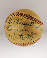 1930's Babe Ruth Signed Cut Signature. Unimprovable pencil