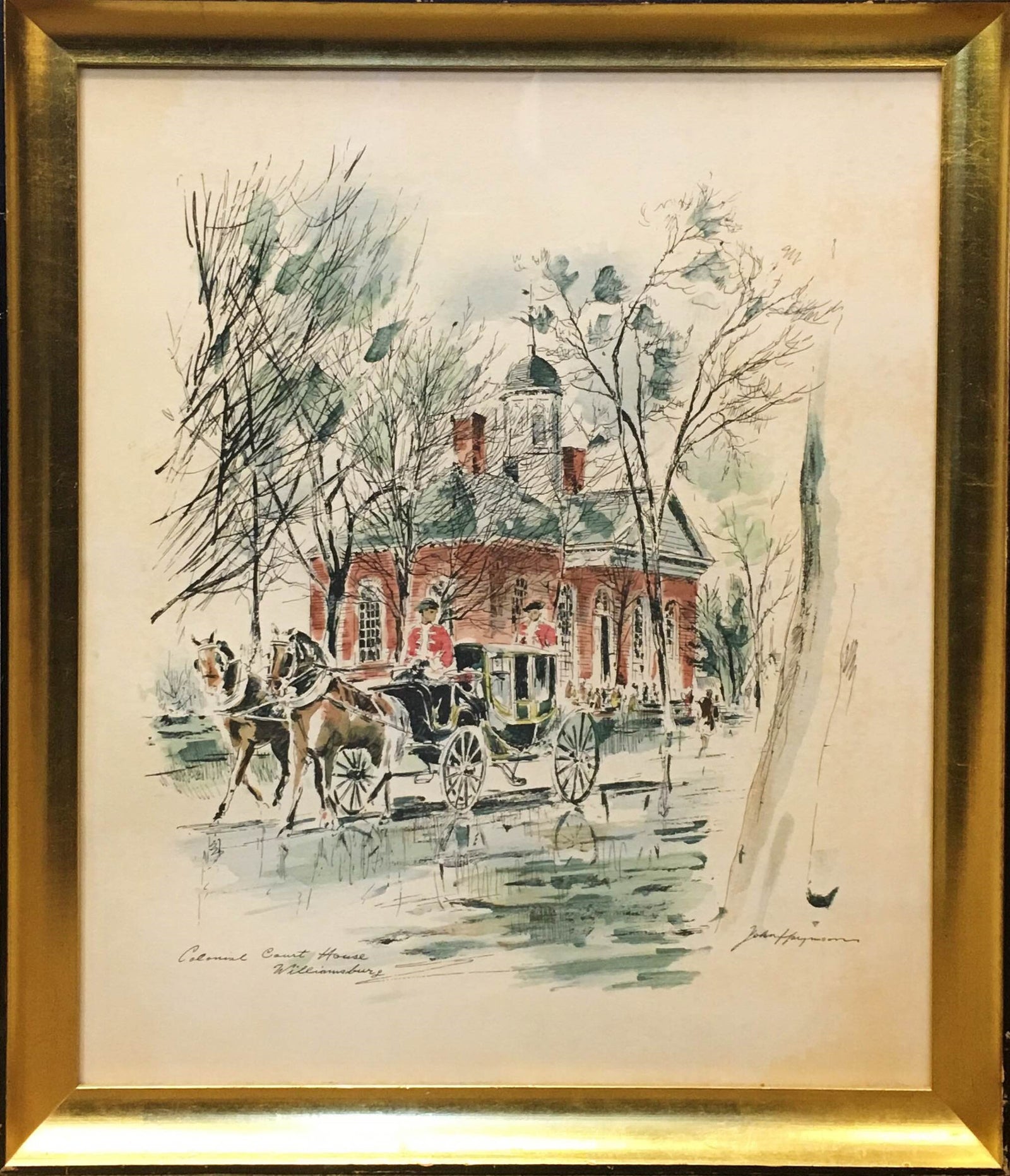 Framed print by artist outlets John Haymson.