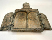 RARE ETHIOPIAN ARTIFACT COPTIC CHRISTIAN PRAYER BOX HANDCARVED $2,000APR w COA!! APR57