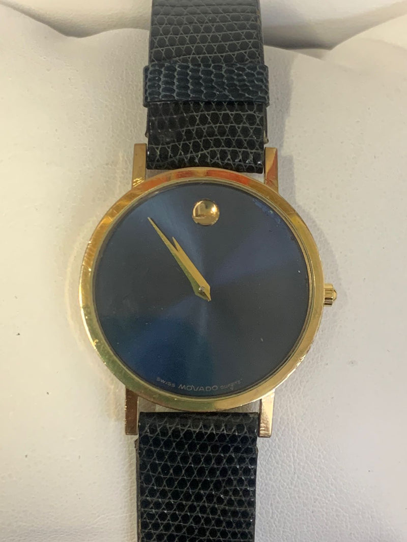 Movado Museum Unisex Watch Gold Tone SS Original Strap 2K APR w COA