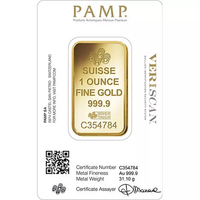 1 oz PAMP Suisse Fortuna Veriscan Gold Bar (New w/ Assay) APR 57